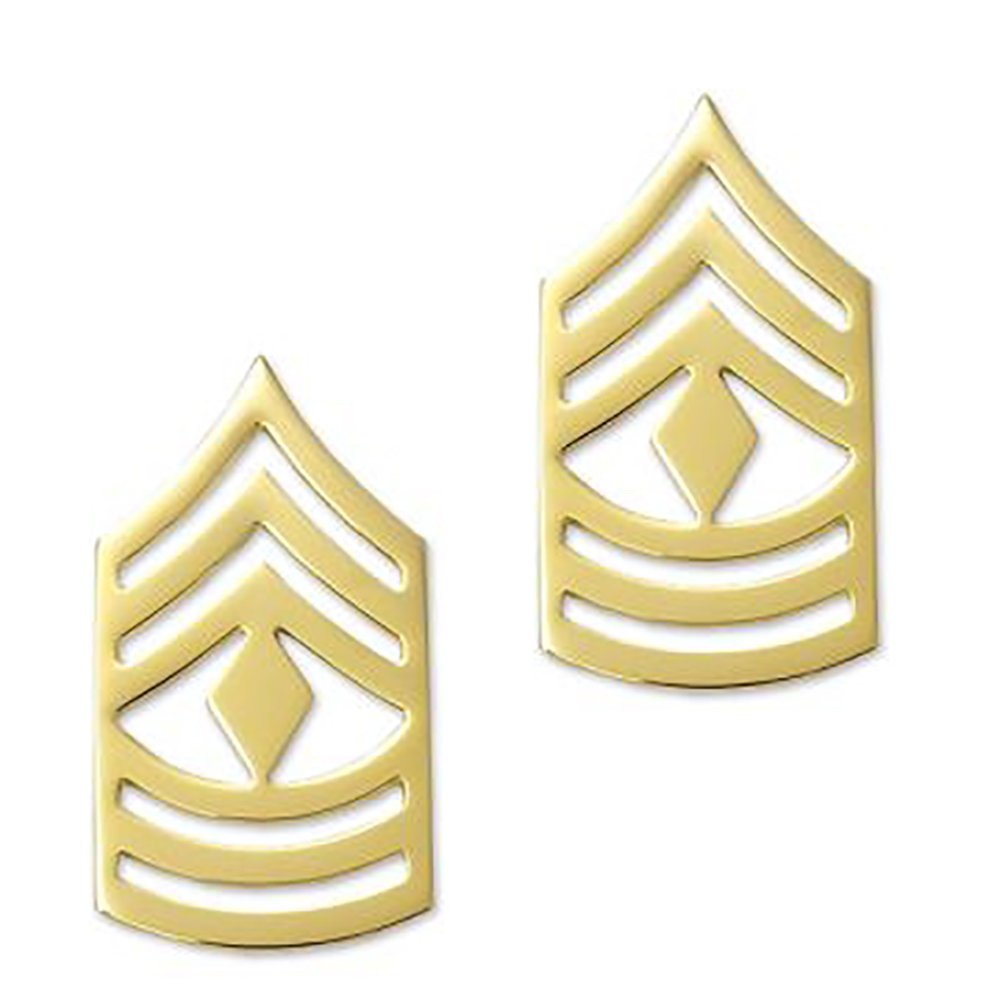 US Army Brite Shiny Metal Pin-On Rank