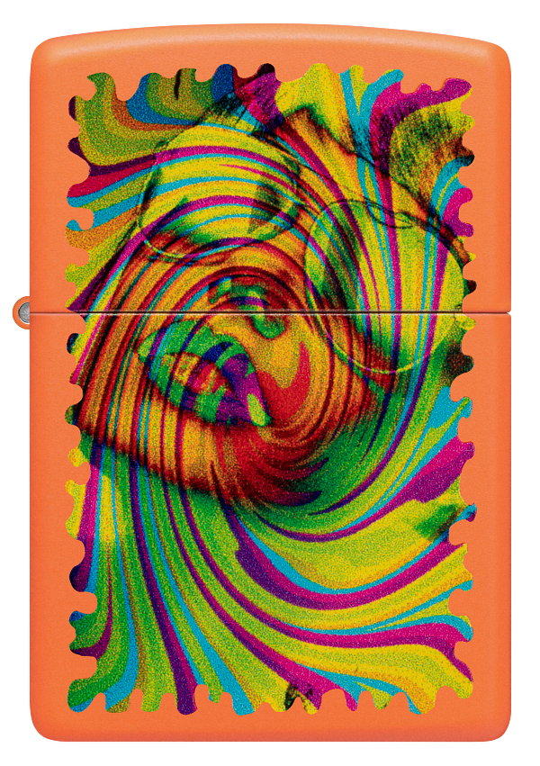 Zippo Lady in Swirls Design, Orange Matte Lighter #48580