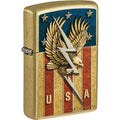 Zippo Rietveld USA Eagle Design, Street Brass Lighter #47110