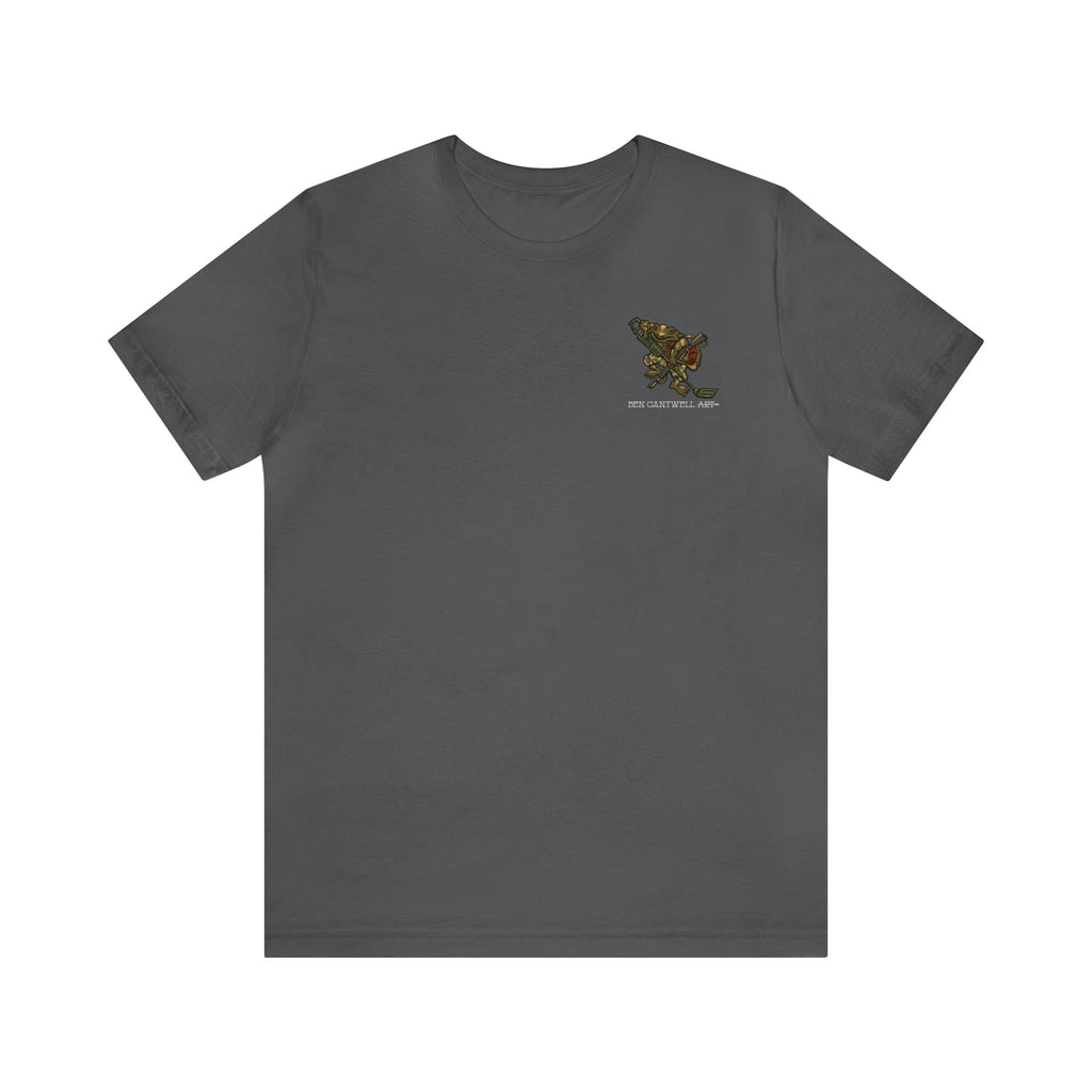 Metal Detector and Shotgun Engineer Frog - Front Print - Short Sleeve Tee