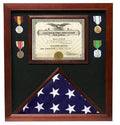 Police Flag Medal Display Box- Shadow Box, Flag Box Hand Made By Veterans