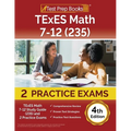 TExES Math 7-12 Study Guide (235) and 2 Practice Exams [4th Edition] - Paperback