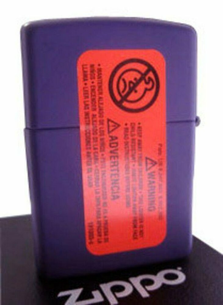 Zippo Purple Matte w/ Logo Lighter, Regular Classic #237ZL