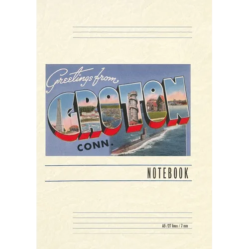 Vintage Lined Notebook Greetings from Groton - Paperback