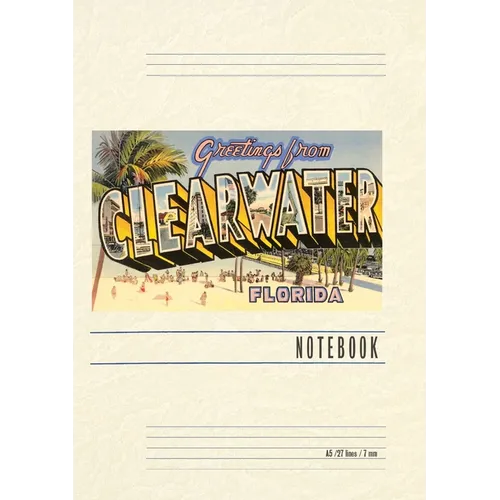 Vintage Lined Notebook Greetings from Clearwater, Florida