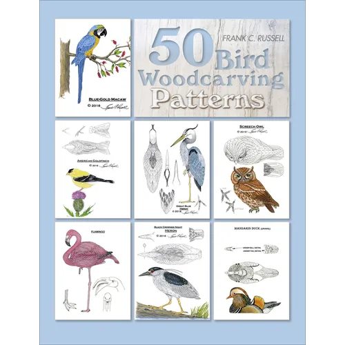 50 Bird Woodcarving Patterns - Hardcover