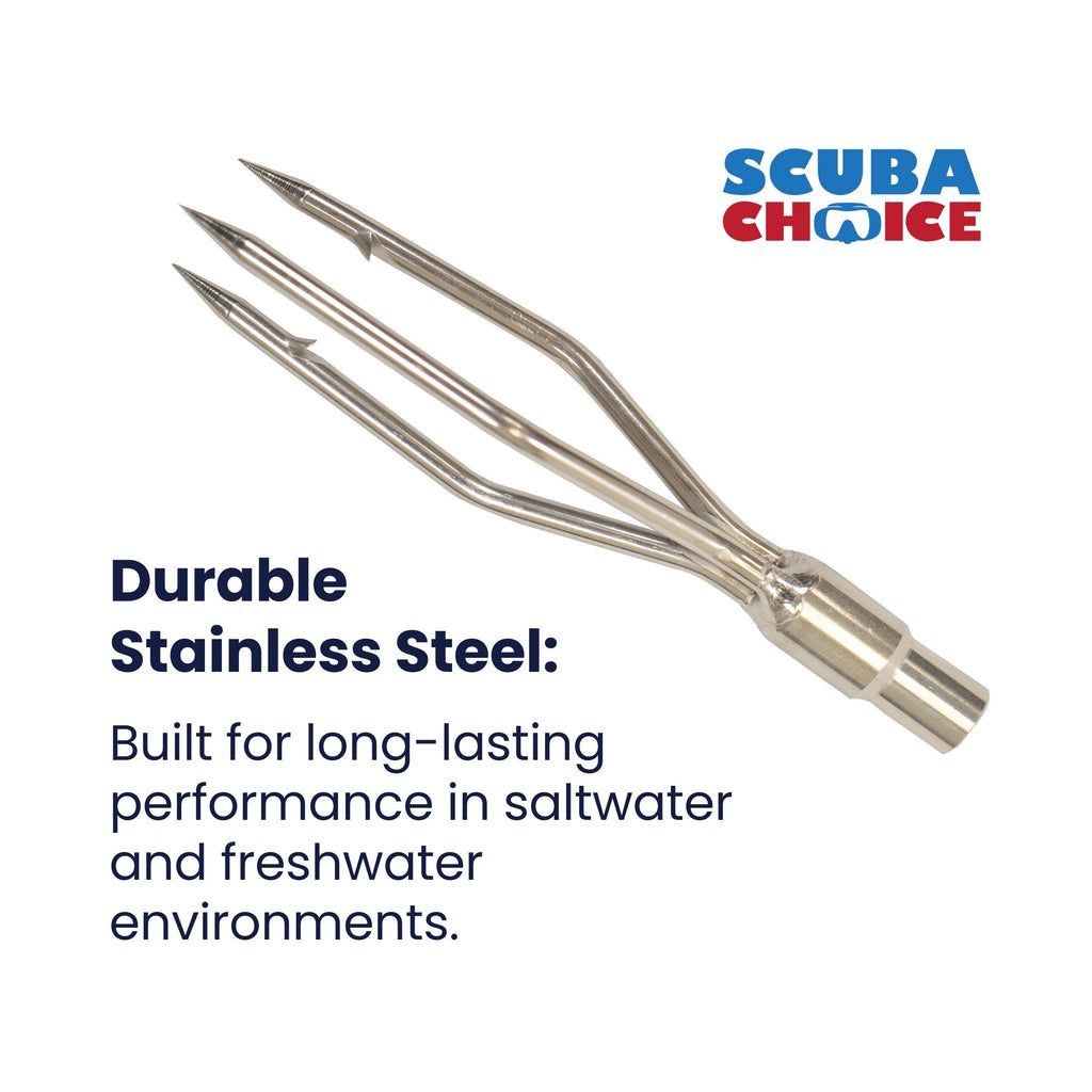 Scuba Choice 4-5/8" 3-Prong 6mm Spearfishing Lionfish Speartip
