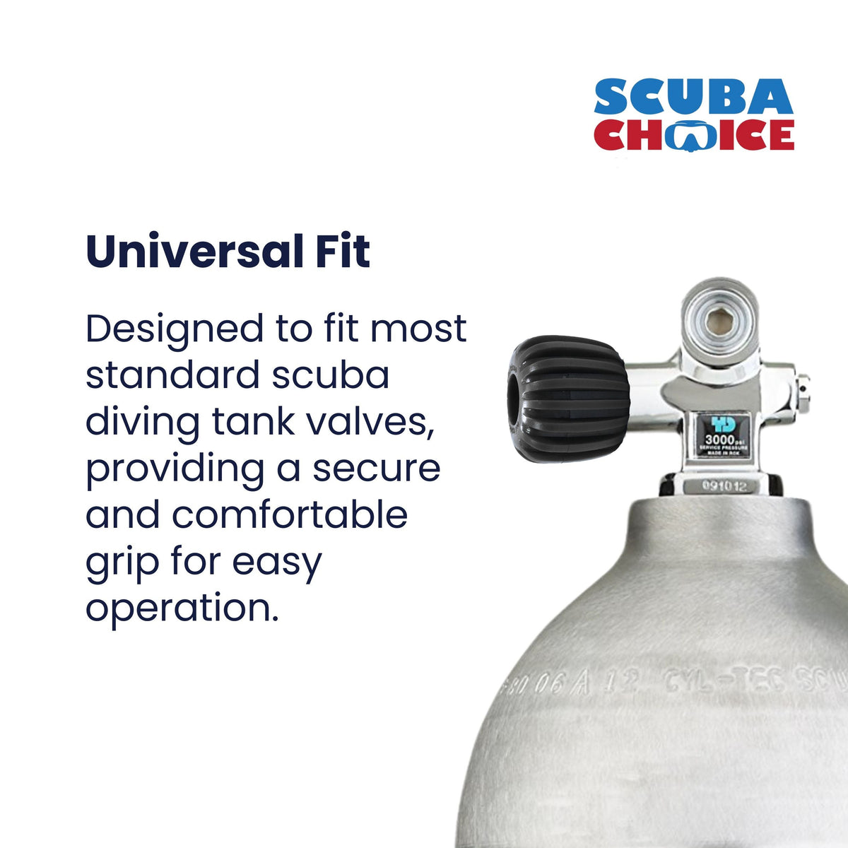 Scuba Choice Scuba Diving Tank Cylinder Valve Knob - Oval shape