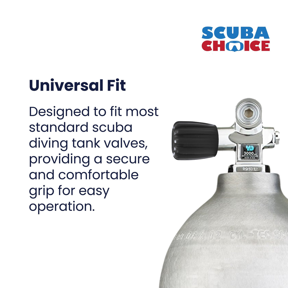 Scuba Choice Scuba Diving Tank Valve Knob - Round Shape