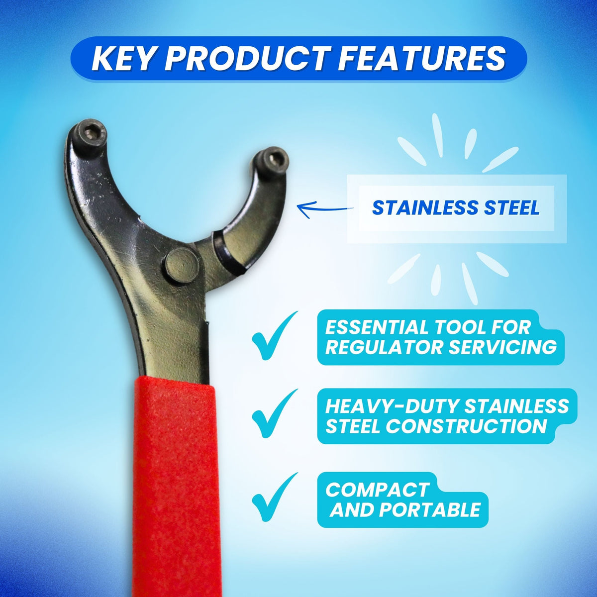 Scuba Diving Dive First Stage Regulator Maintenance Service Cup Wrench Tool