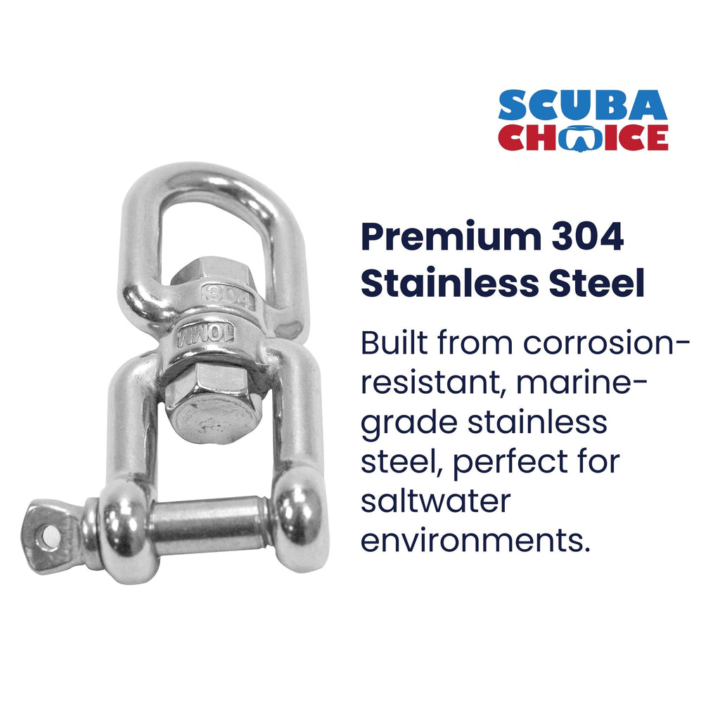 Scuba Choice 304 Stainless Steel Eye & Jaw Swivel