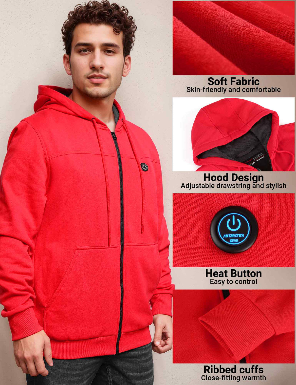 ANTARCTICA GEAR Heated Hoodie Sweater for Women Heated Sweatshir