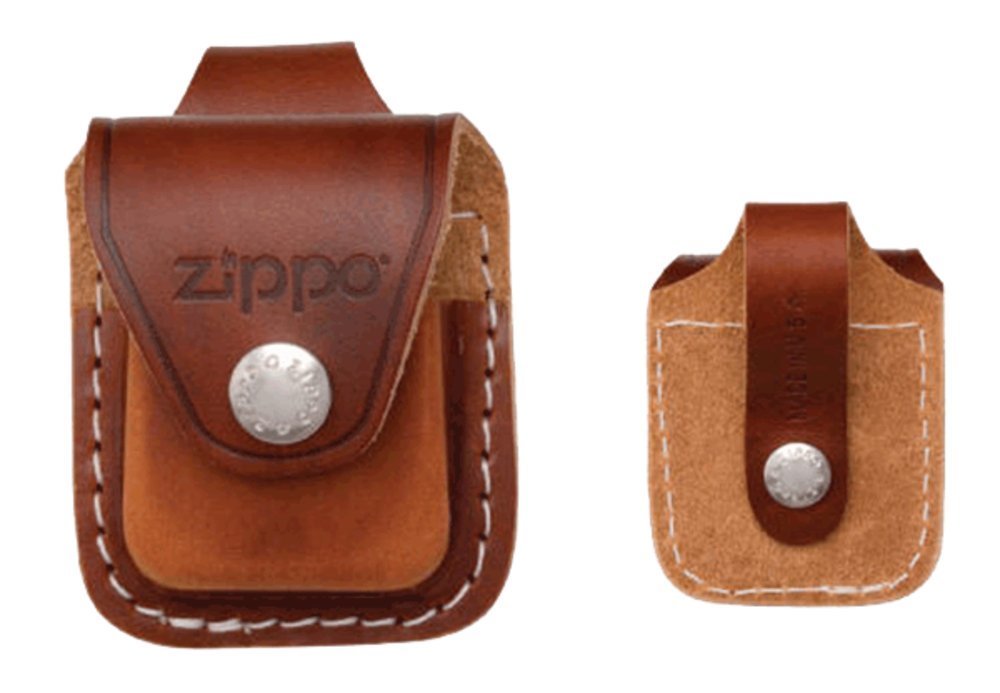 Zippo Pink Frequency Finish Lighter & Brown Leather Belt Pouch Gift Box Set