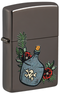 Zippo Poison Jar and Roses Tattoo, Black Ice Lighter #48409