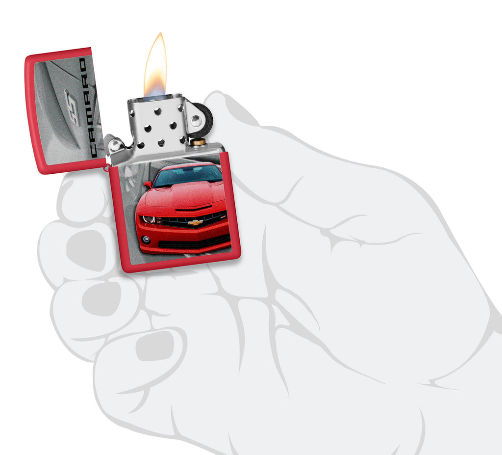 Zippo Chevrolet Camaro SS Design, Red Matte Lighter #46304