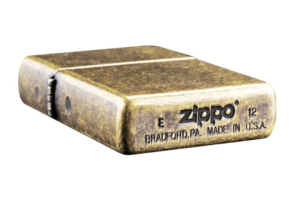 Zippo Antique Brass Rustic Classic Design, Genuine Windproof Lighter #201FB
