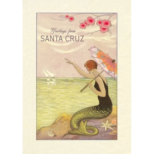 Vintage Lined Notebook Greetings from Santa Cruz - Paperback