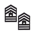E9-2 ROTC Command Sergeant Major STA-BRITE® (Black) Rank Pin-on (pair)