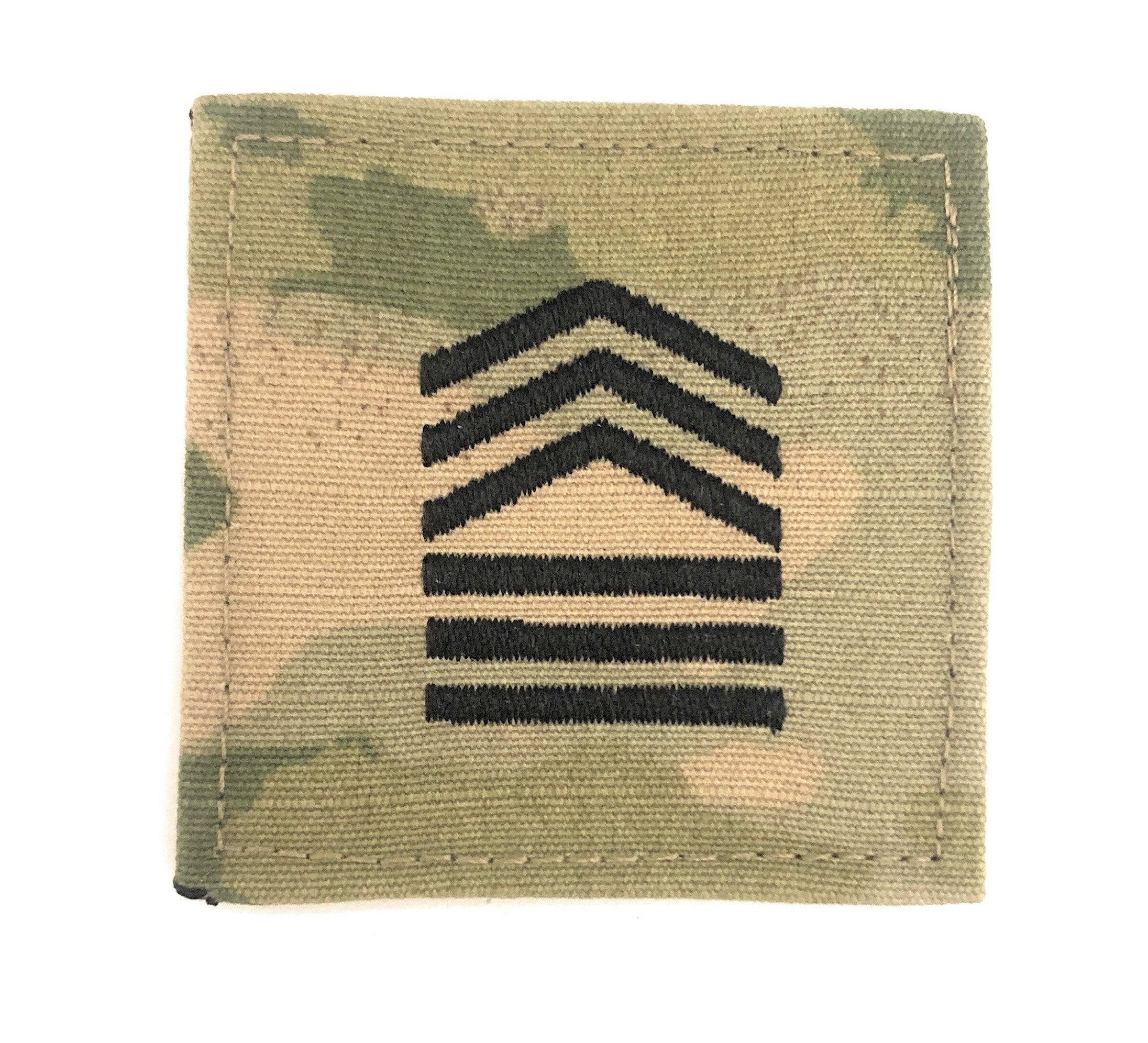 ROTC Master Sergeant OCP Rank with Hook Fastener