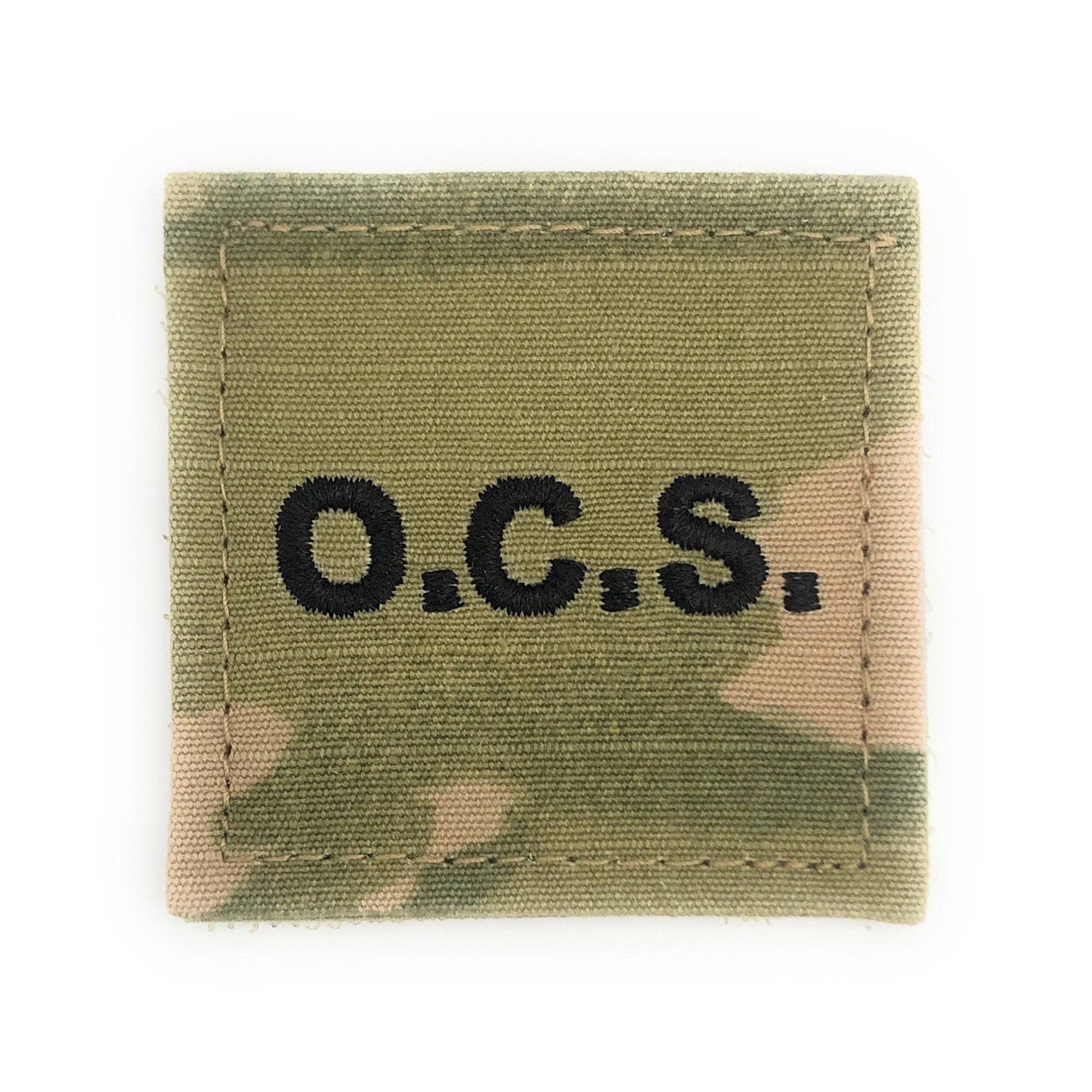 U.S. Army OCS Officer Candidate School Black Letters OCP with Hook Fastener