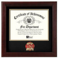 Fire Fighter Certificate of Achievement Frame