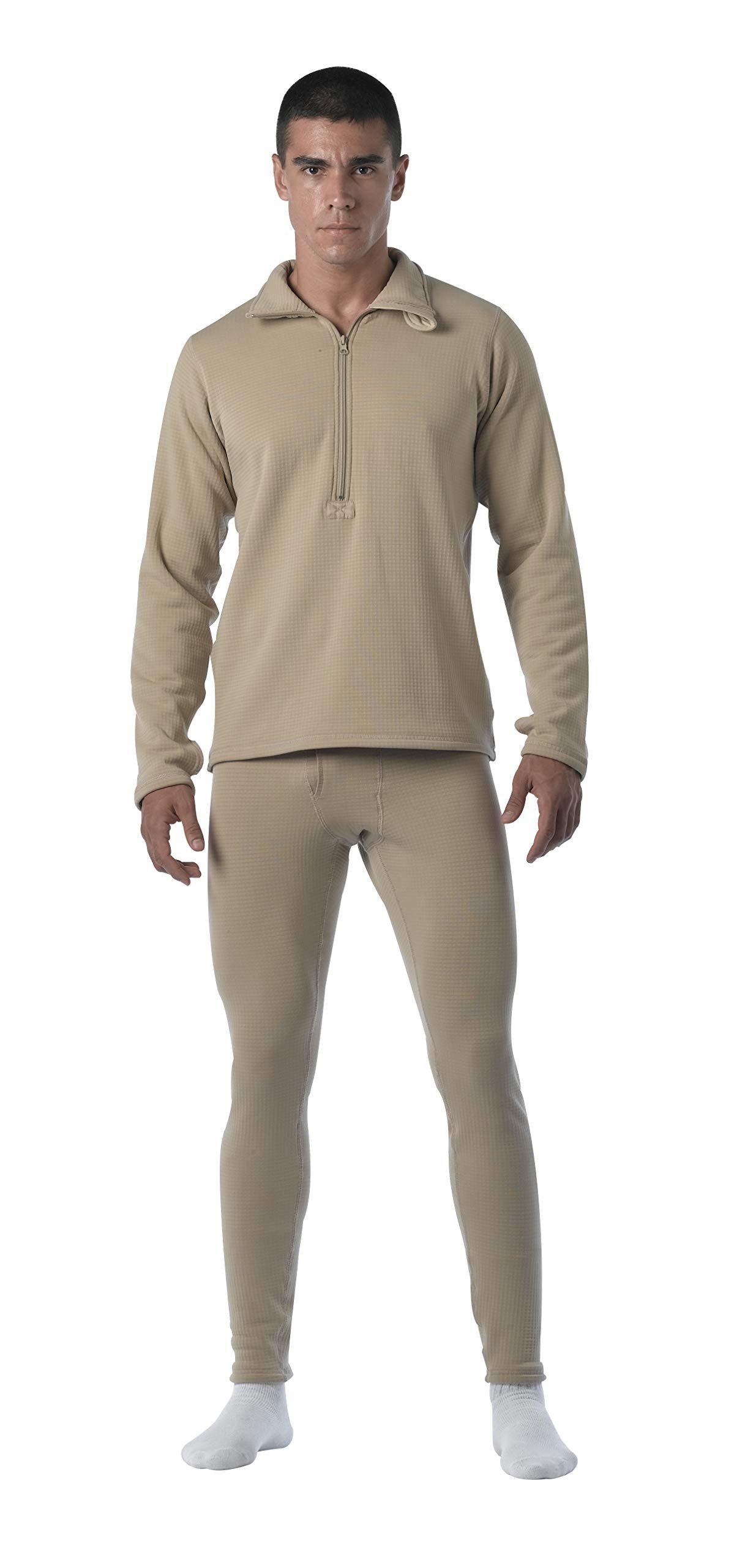 Rothco ECWCS Gen III Mid-Weight Underwear Top & Bottom Set (Level II) Tactical Grid Fleece Thermals