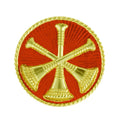 STA-BRITE Assistant Chief 3 Bugles 2 post red with Gold 15/16"