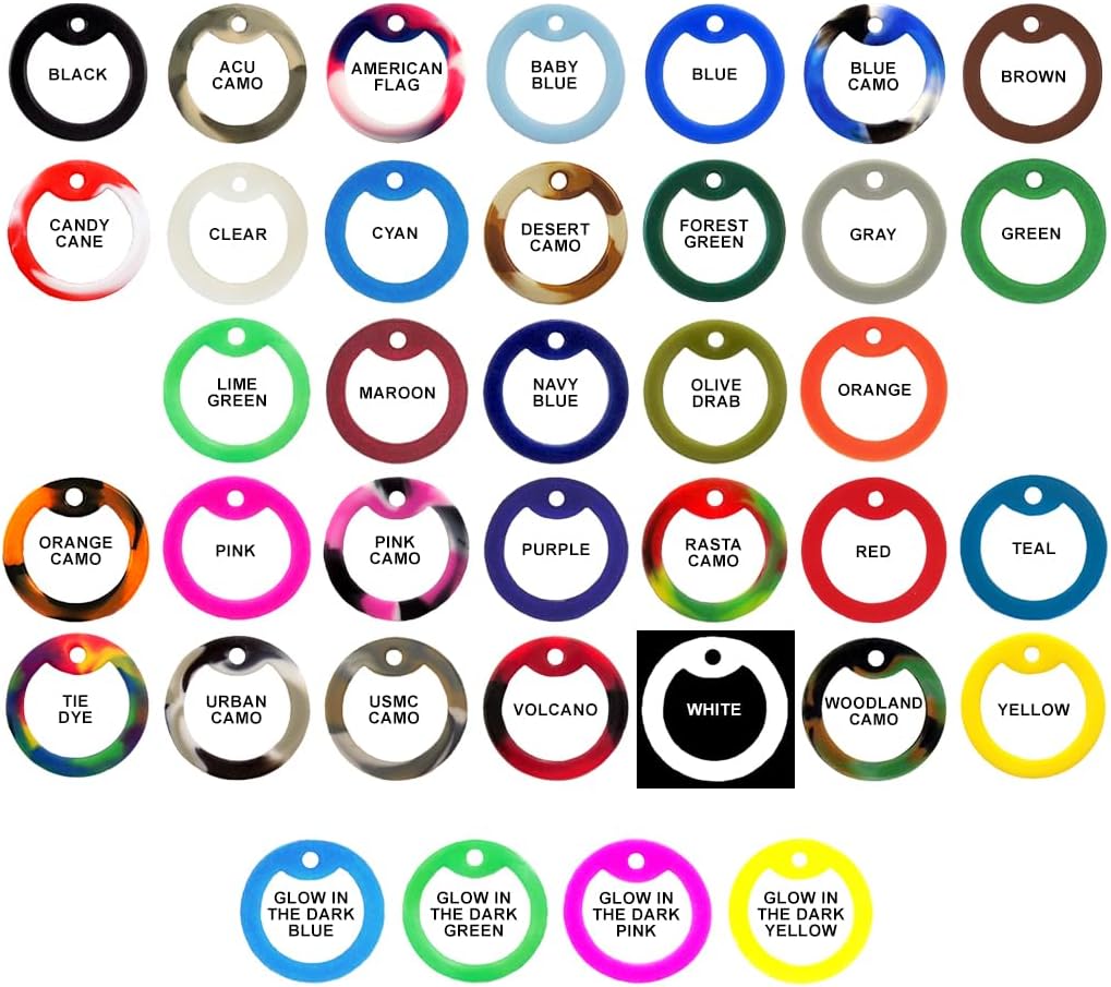 Personalized Military Dog Tags with Silencers and Stainless Steel Ball Chains, Red Aluminum