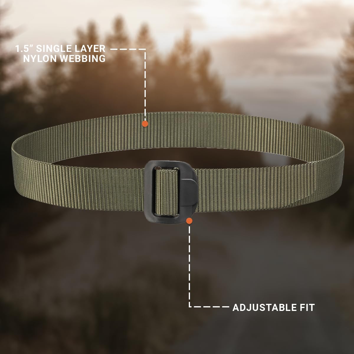 Propper 1.5" Nylon Tactical Duty Belt | Plastic Buckle, Duty Gear and Holster Ready Uniform Belt