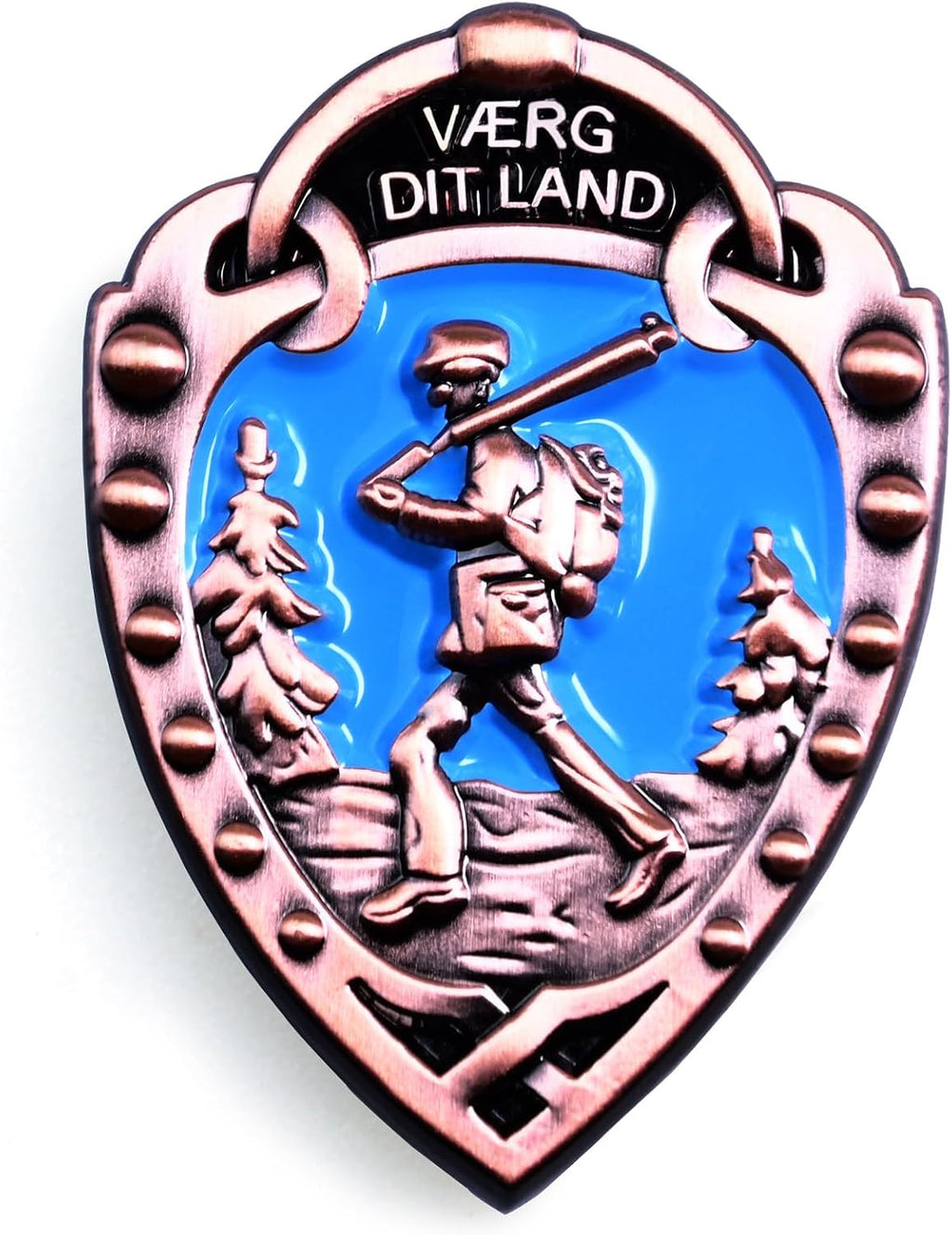Norwegian Foot March Badge Bronze 1.5 inch