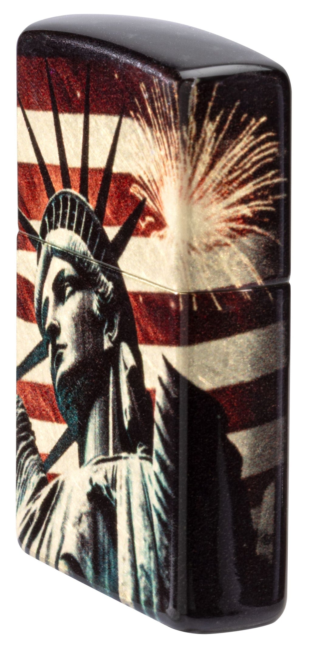 Zippo Statue of Liberty Patriotic, 540 Tumbled Brass Lighter #47186