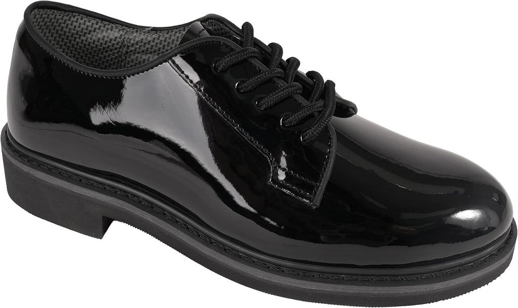Rothco Uniform Hi-Gloss Oxford Dress Shoe | Classic Formal Lace Up Professional High Gloss Business Footwear for Men
