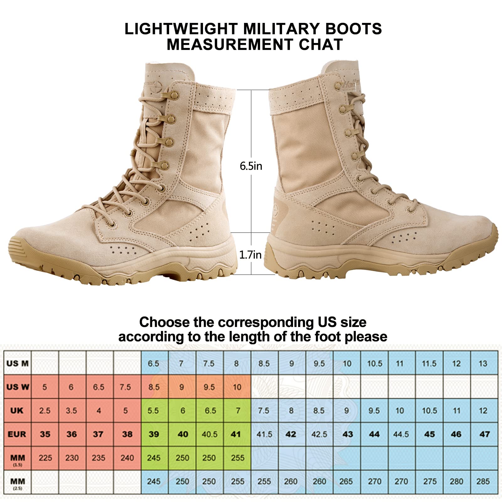 Men's Military Boots Lightweight Army Combat Tactical Military Boots For Men Hunting Jungle Hiking Work Boots