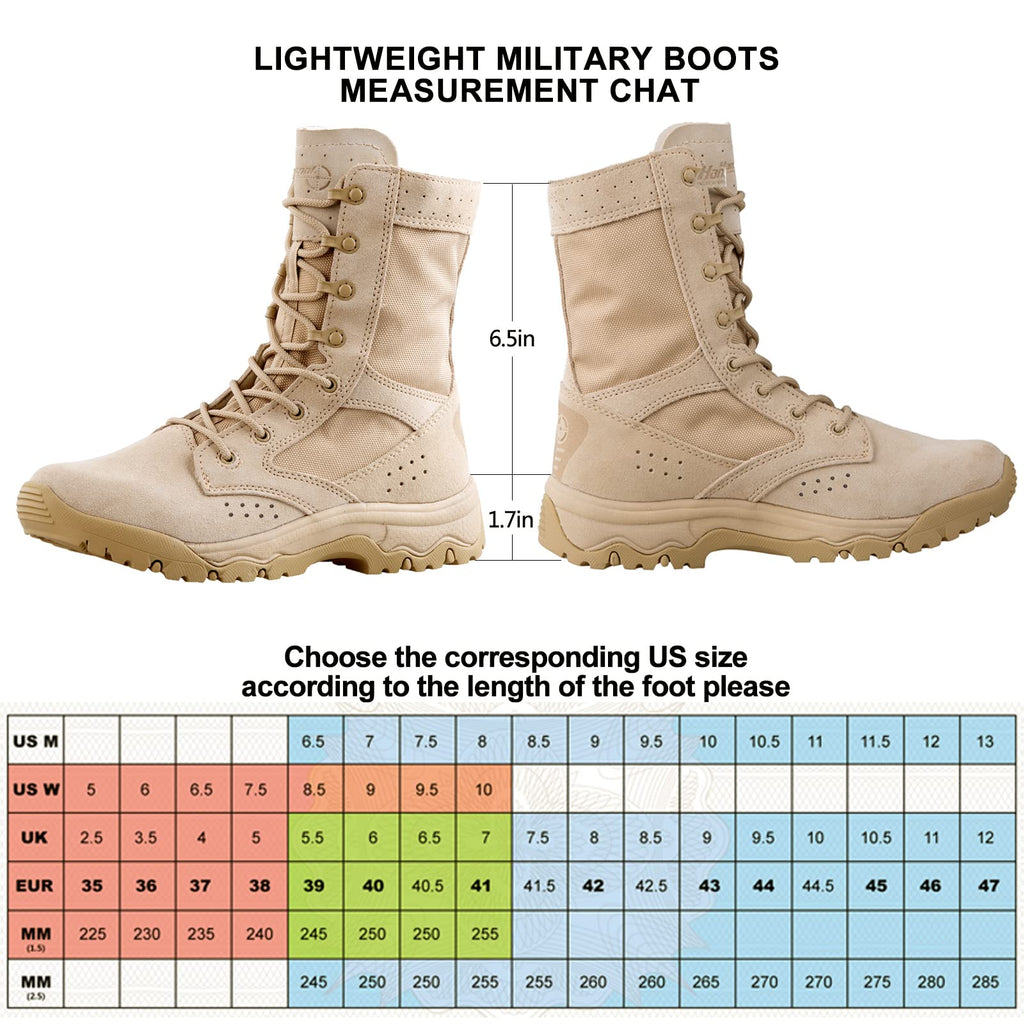 Men's Military Boots Lightweight Army Combat Tactical Military Boots For Men Hunting Jungle Hiking Work Boots
