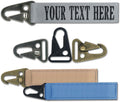 Custom Name Tape Material Embroidered 4.5" Sling Clip Style Luggage Tag