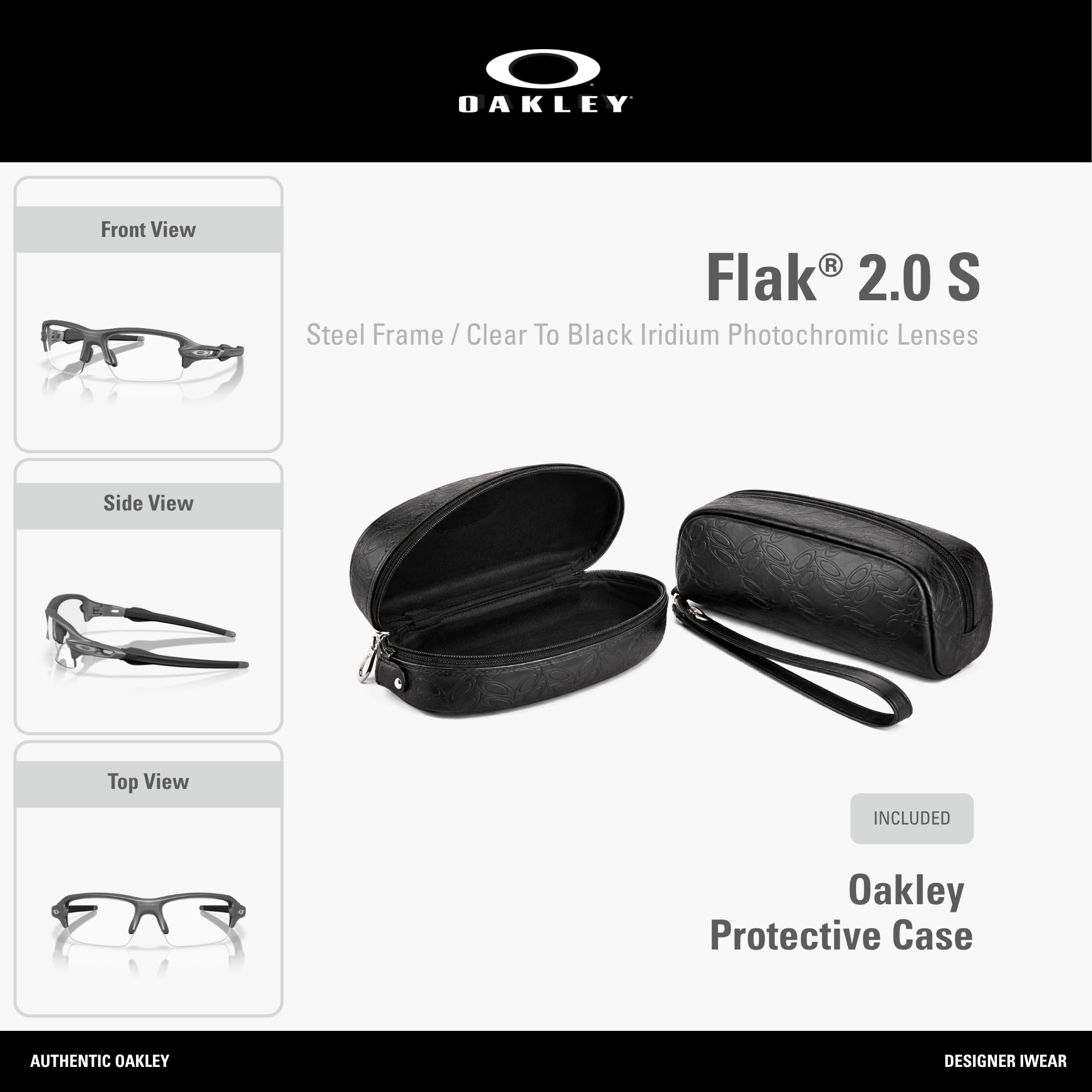 Oakley Flak 2.0 S OO9511 Rectangle Sunglasses for Men for Women