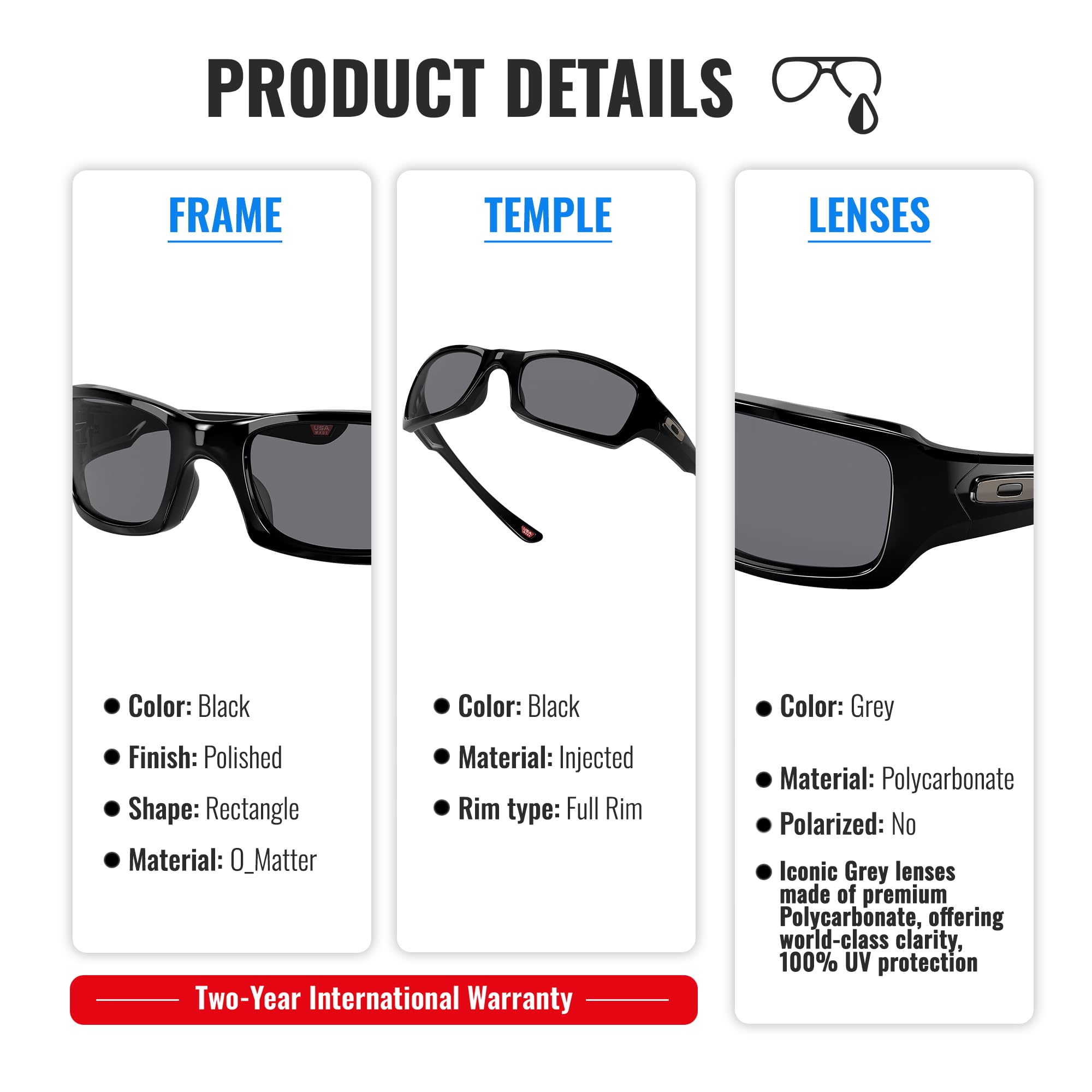 Oakley FIVES SQUARED OO9238 Sunglasses With Official Eyewear Kit