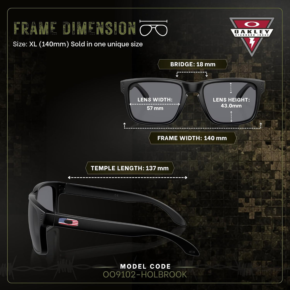 Oakley Standard Issue SI Holbrook USA Flag Collection Sunglasses With Kit