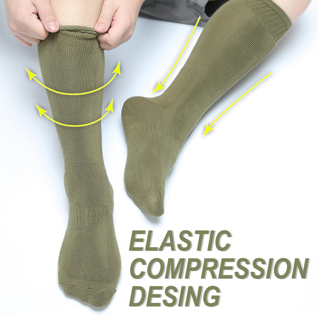 Men's Hiking Socks, Tactical Boot for Men, Over-the-Calf Work Boot Socks