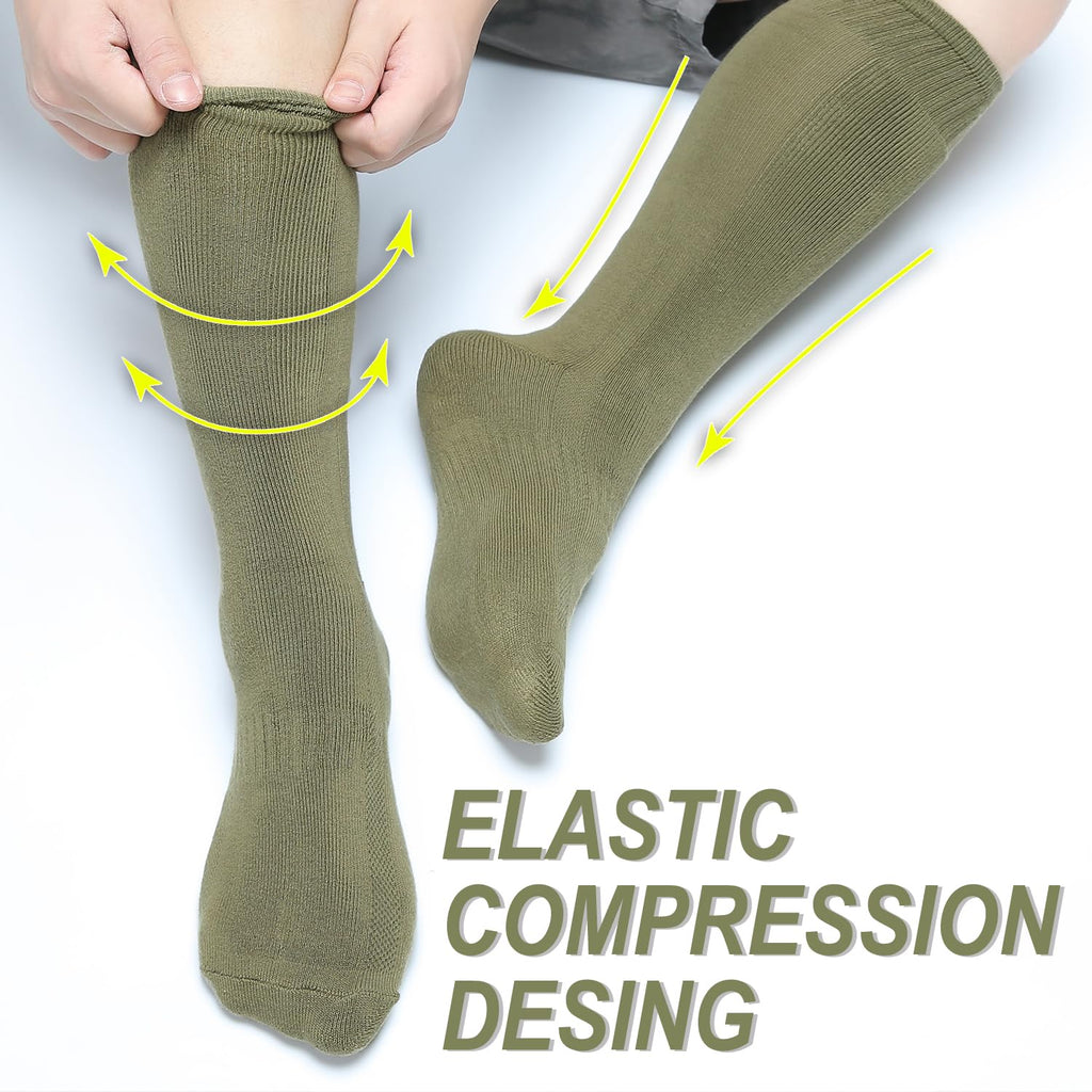 Men's Hiking Socks, Tactical Boot for Men, Over-the-Calf Work Boot Socks