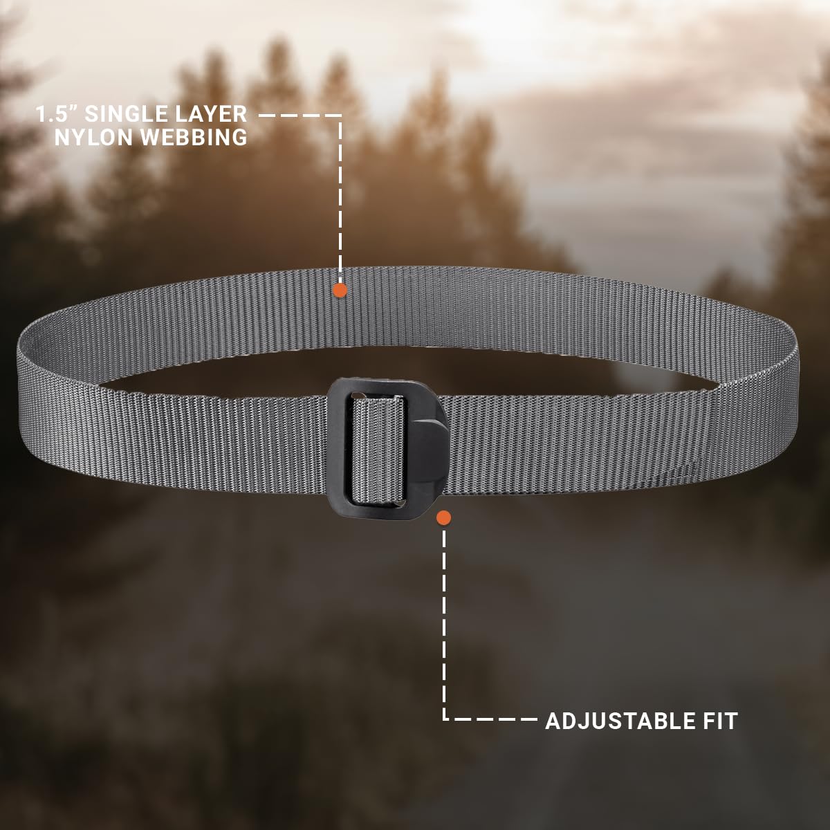 Propper 1.5" Nylon Tactical Duty Belt | Plastic Buckle, Duty Gear and Holster Ready Uniform Belt