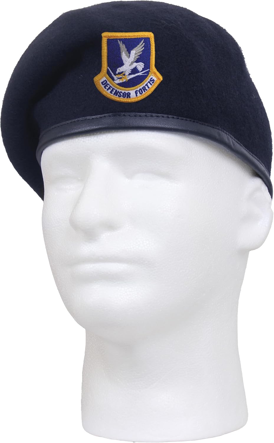 Rothco Inspection Ready Beret With USAF Flash | 95% Wool, Pre-Shaved Inspection Ready Cap, Leather Trim, Ideal for Active-Duty Personnel and Uniform Wear