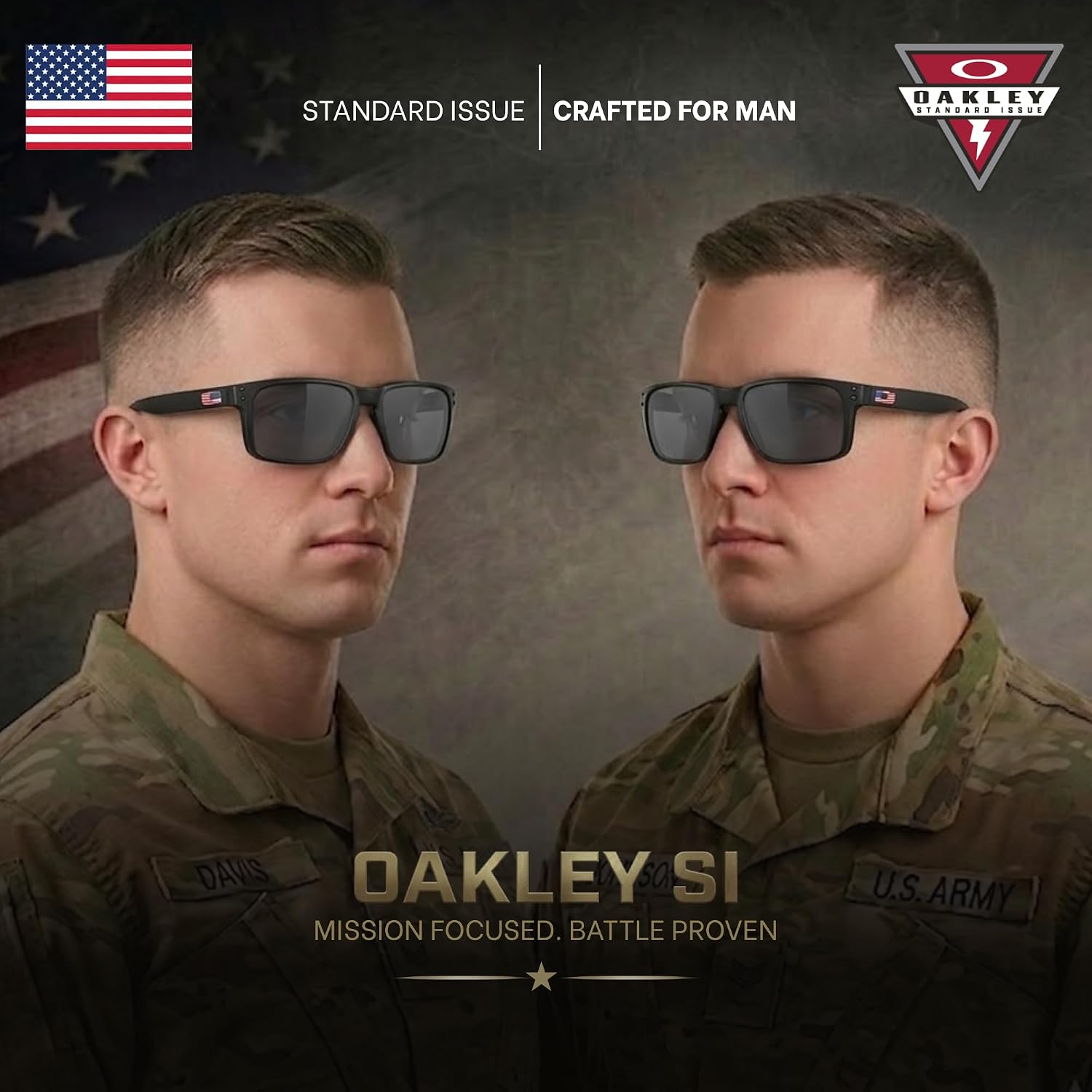 Oakley Standard Issue SI Holbrook USA Flag Collection Sunglasses With Kit