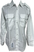 Men's 15.5X 34/35 US Army ASU Service Dress Blue White Long Sleeve Uniform Shirt