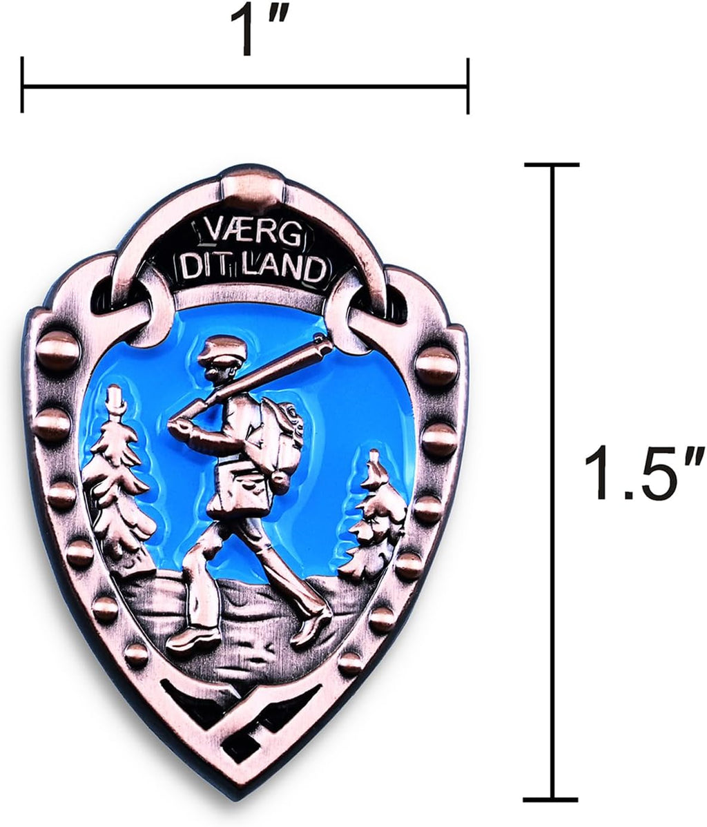 Norwegian Foot March Badge Bronze 1.5 inch