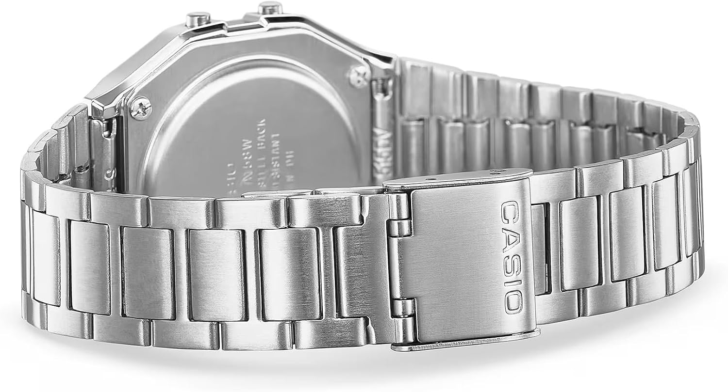 Casio A158WA Series | Unisex Digital Watch | Vintage | WR | 100 SEC Stop Watch | Daily Alarm | Regular Time Keeping: Hour, Minute, Second, PM, Date, Day | Led Light | 7 Yr Battery