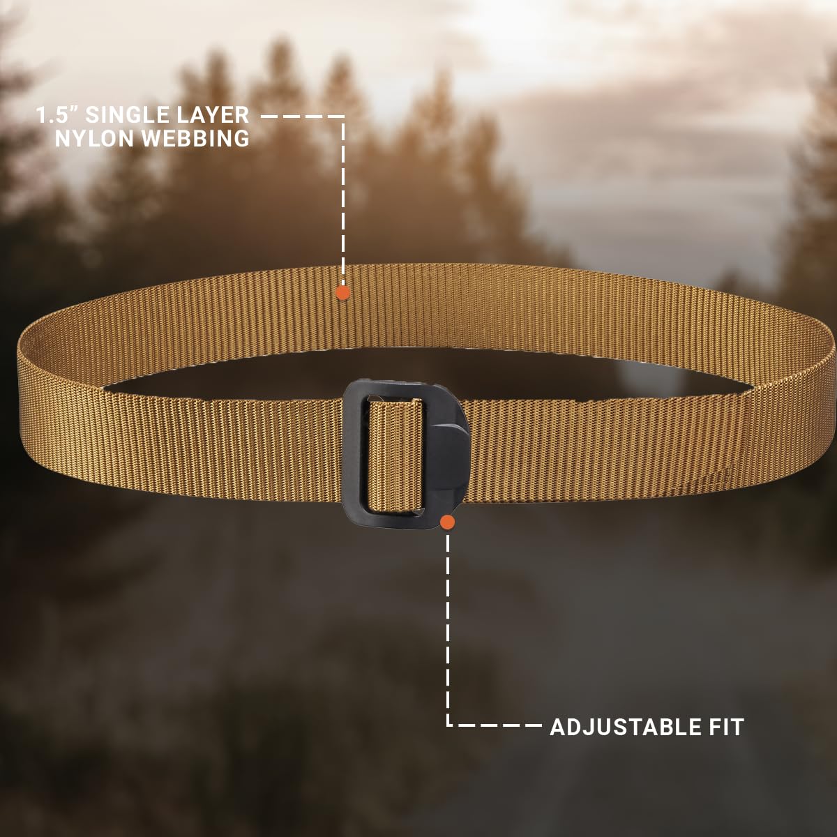 Propper 1.5" Nylon Tactical Duty Belt | Plastic Buckle, Duty Gear and Holster Ready Uniform Belt