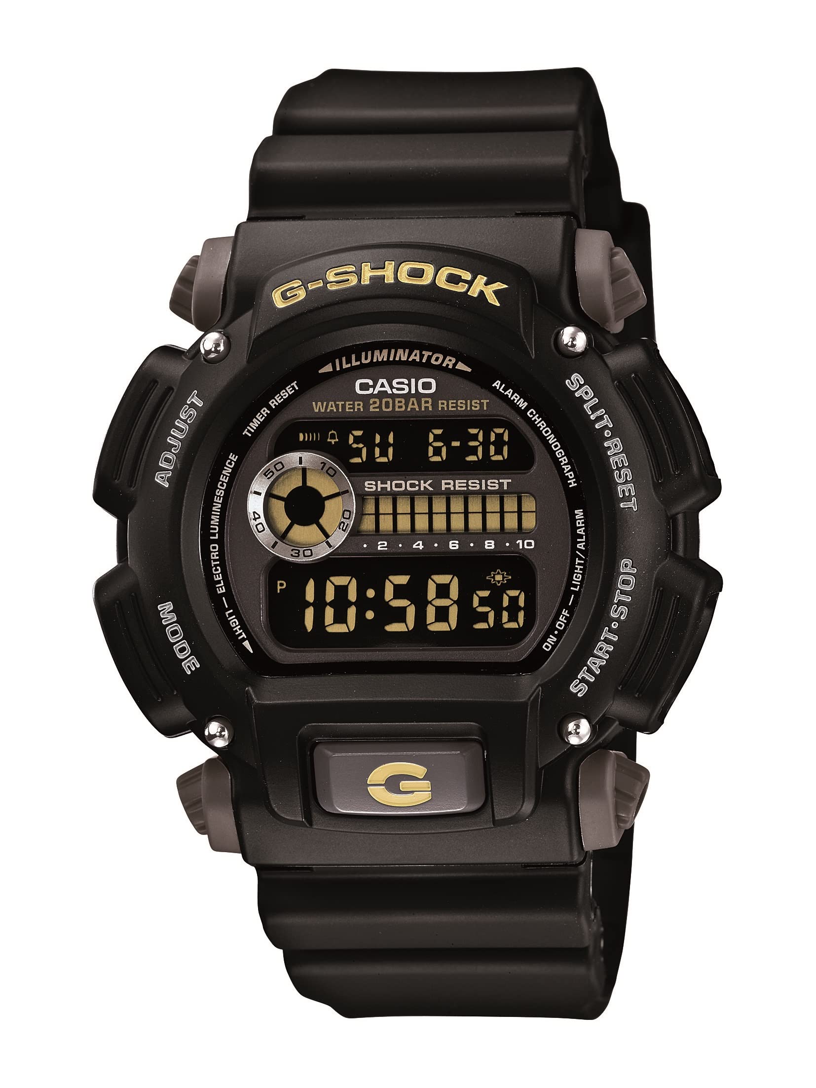 Casio DW9052 Series | Men’s Digital Watch | G-Shock | 1/100 SEC Stop Watch | Countdown Timer | LED Light | 200M WR | Shock Resistant | Multi Alarm | Auto Calendar | Dual Time | 2 Yr Batt