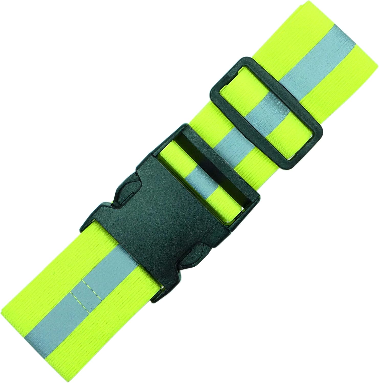 Endura Max Reflectives Reflective Elastic Belt or Sash, Military Heritage Style Glow Belt, Running Walking Motorcycling, Adjustable (Lime Green Ultralight, Regular)
