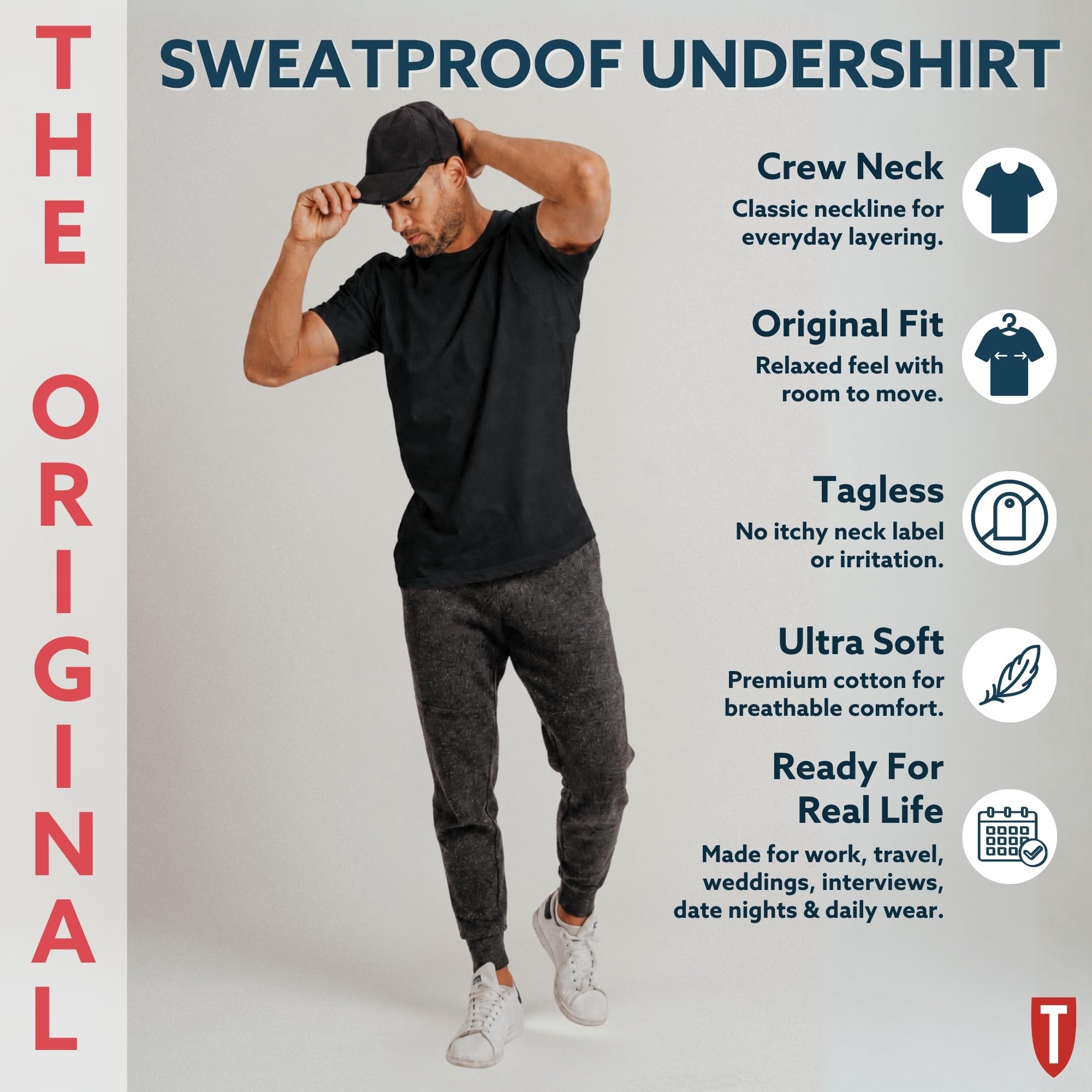 Uniform Crewneck Undershirt - White